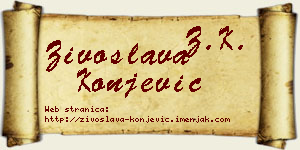 Živoslava Konjević vizit kartica